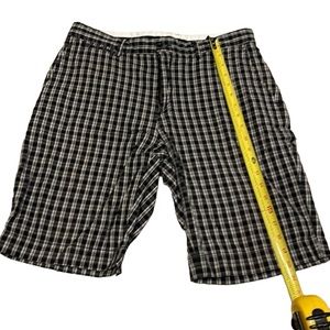 POLO RALPH LAUREN Black White Plaid Vintage Golf‎ Shorts Size 34